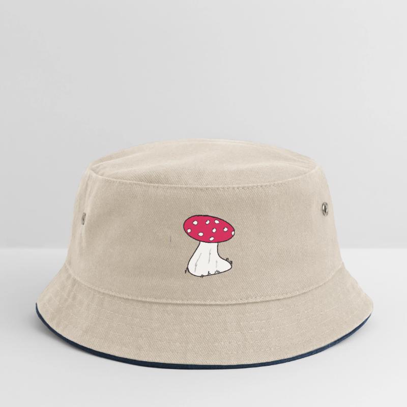 Red Toadstool Cartoon Pattern Kids’ Bucket Hat