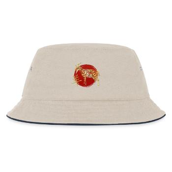 Ziege Chinesisches Tierkreiszeichen Horoskop - Kinder Bucket Hat - Natur/Navy - Vorne