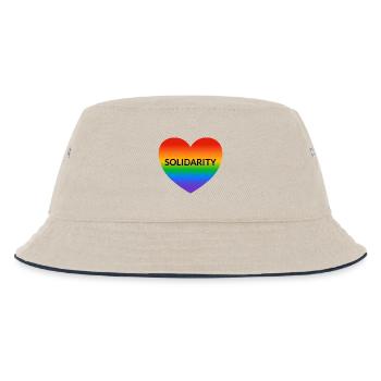 Solidarité Rainbow Heart Espace Sûr LGBT Allié Gay - Bob Enfant - blanc cassé/bleu marine - Devant