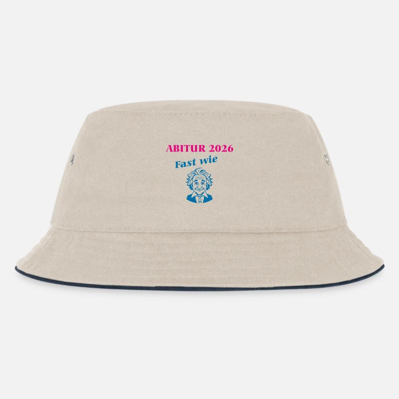 Abitur 2026 - Fast wie Einstein - Kinder Bucket Hat - Natur/Navy
