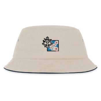 Sextant Navigation Map Vector - Kids’ Bucket Hat - ecru/navy - Front