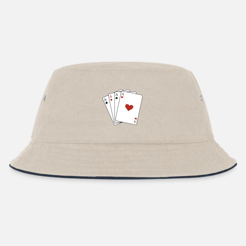 carré d'as - Kinder Bucket Hat - Natur/Navy
