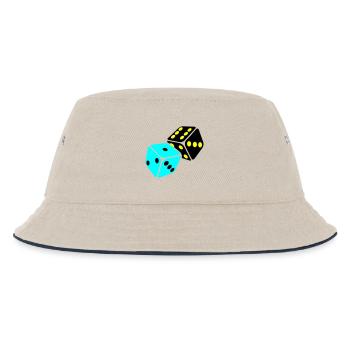Neon Cube Playroom - Kids’ Bucket Hat - ecru/navy - Front