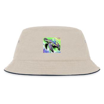 turtle - Kids’ Bucket Hat - ecru/navy - Front