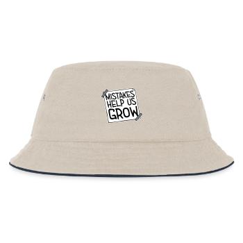 Mistakes Help Us Grow Lustig Motivational Wachstum - Kinder Bucket Hat - Natur/Navy - Vorne