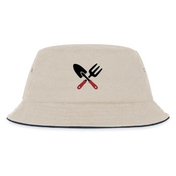 Garden Tool Shovel Icon - Kids’ Bucket Hat - ecru/navy - Front