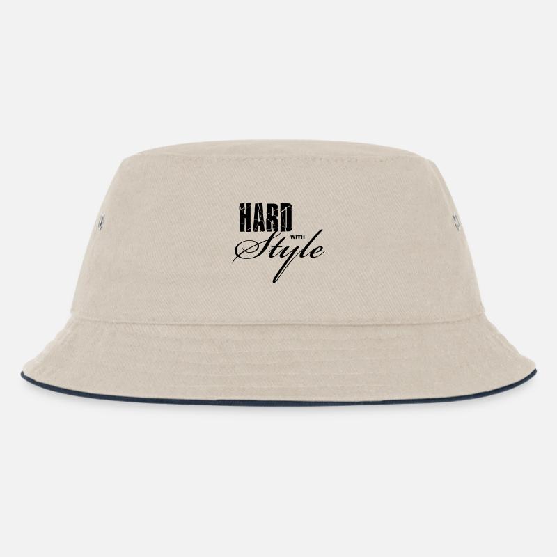 Hard with Style - Kinder Bucket Hat - Natur/Navy