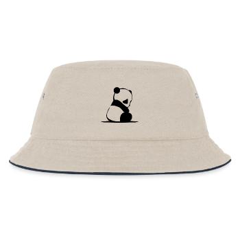 Panda - Kinder Bucket Hat - Natur/Navy - Vorne