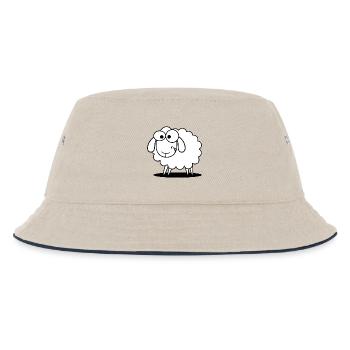 Witziges Schaf - Kinder Bucket Hat - Natur/Navy - Vorne