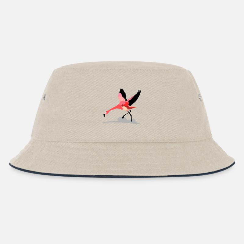 Flamingo - Kinder Bucket Hat - Natur/Navy
