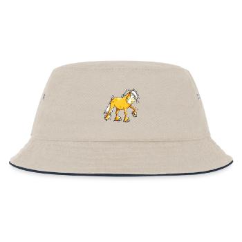 Hera der Haflinger - Kinder Bucket Hat - Natur/Navy - Vorne