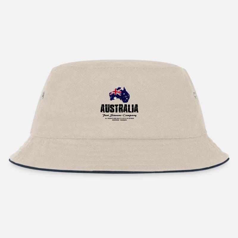 Australia - Australien - Kinder Bucket Hat - Natur/Navy