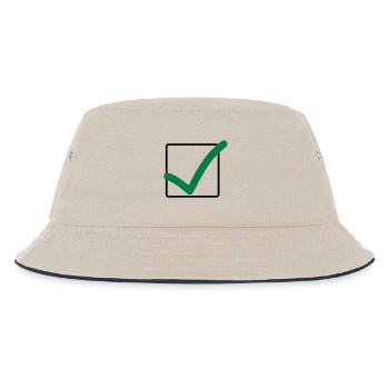 haekchen_02 - Kinder Bucket Hat - Natur/Navy - Vorne
