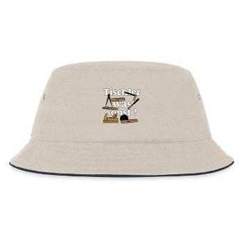 Schreiner,Tischler , Tischler was sonst (25) - Kinder Bucket Hat - Natur/Navy - Vorne