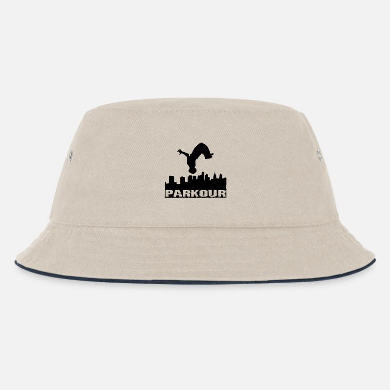Parkour - Kinder Bucket Hat - Natur/Navy