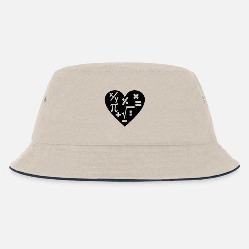 Math arithmetic - Kids’ Bucket Hat - ecru/navy