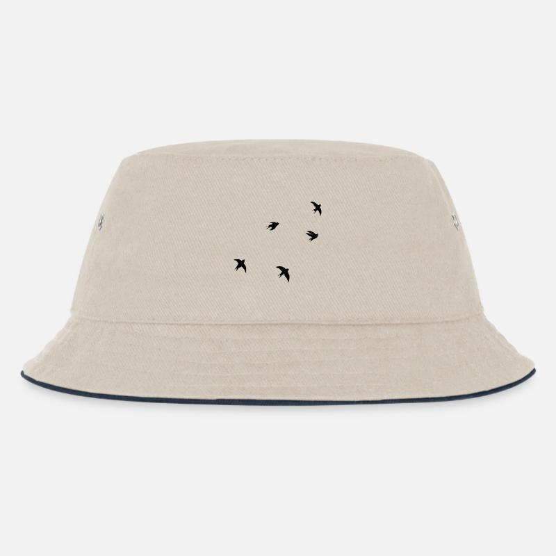 Mauersegler - Kinder Bucket Hat - Natur/Navy
