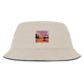 Problem Lösung Angeln - Kinder Bucket Hat - Natur/Navy - Vorne