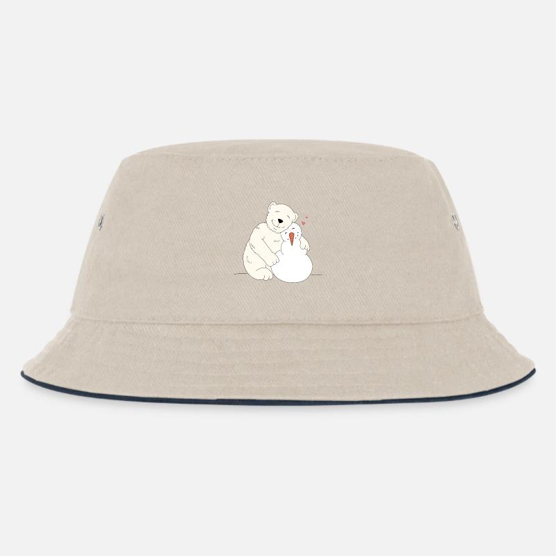 Beste Freunde - Kinder Bucket Hat - Natur/Navy