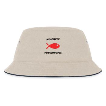 FISH. MEMORY - Kids’ Bucket Hat - ecru/navy - Front