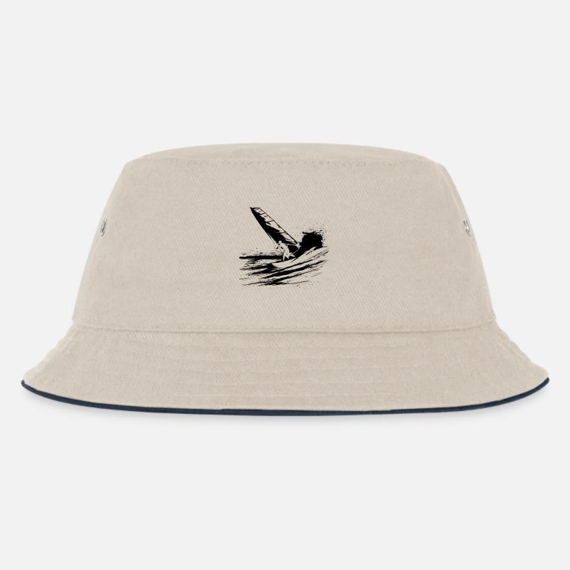 Windsurfen - Kinder Bucket Hat - Natur/Navy