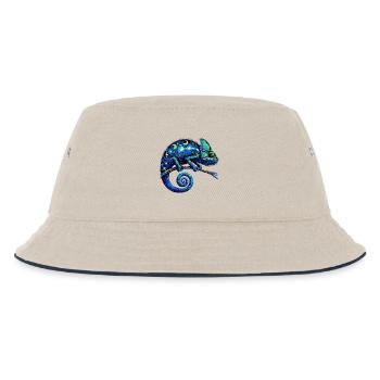 Chamäleon - Kinder Bucket Hat - Natur/Navy - Vorne