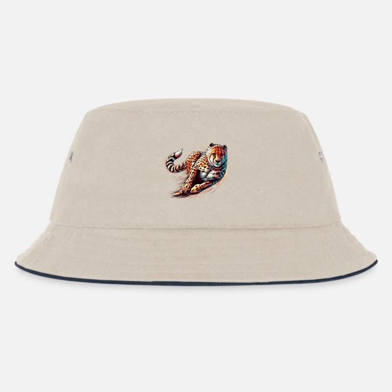 Gepard - Kinder Bucket Hat - Natur/Navy