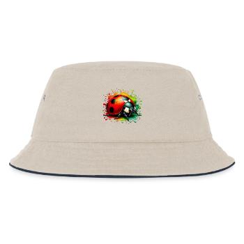 Marienkäfer - Kinder Bucket Hat - Natur/Navy - Vorne