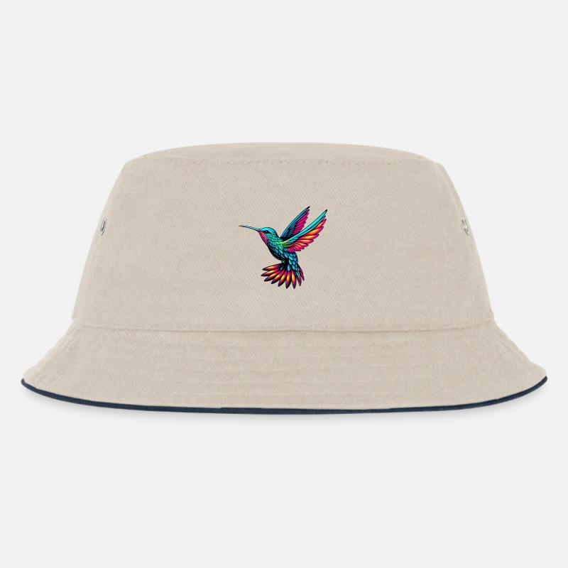 Kolibri - Kinder Bucket Hat - Natur/Navy