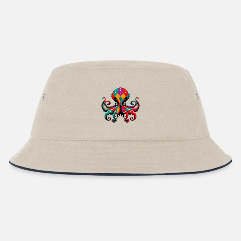 Pieuvre arlequin - Bob Enfant - blanc cassé/bleu marine