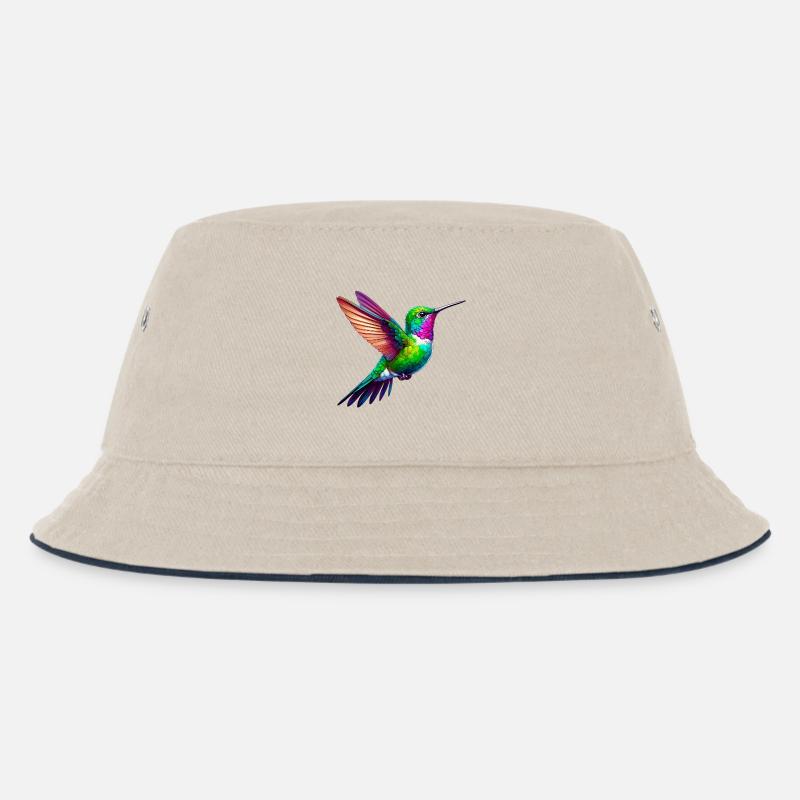Kolibri - Kinder Bucket Hat - Natur/Navy