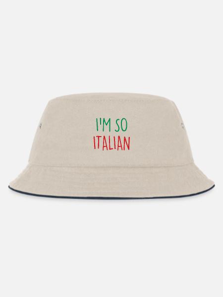 I'M SO ITALIAN Italy Italien - Kinder Bucket Hat - Natur/Navy