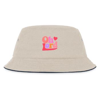 Oh Lord - Kinder Bucket Hat - Natur/Navy - Vorne