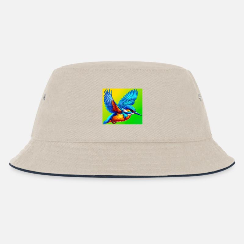 Eisvogel - Kinder Bucket Hat - Natur/Navy