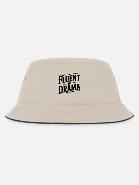 Fließend im Drama - Kinder Bucket Hat - Natur/Navy