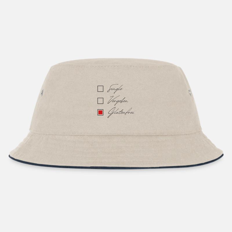 Single Vergeben Glutenfrei - Kinder Bucket Hat - Natur/Navy