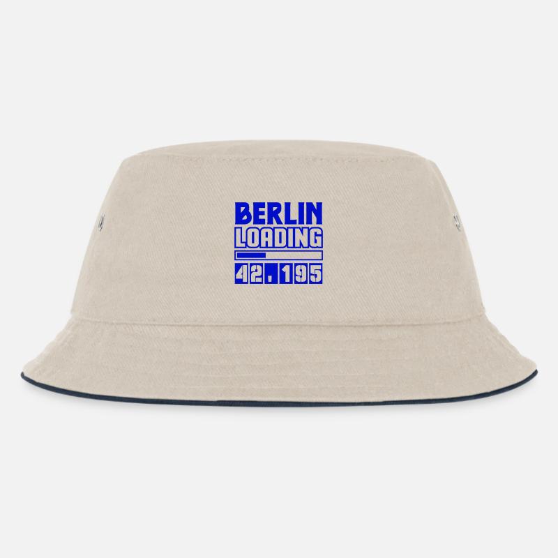 Berlin Loading Marathon  - Kinder Bucket Hat - Natur/Navy
