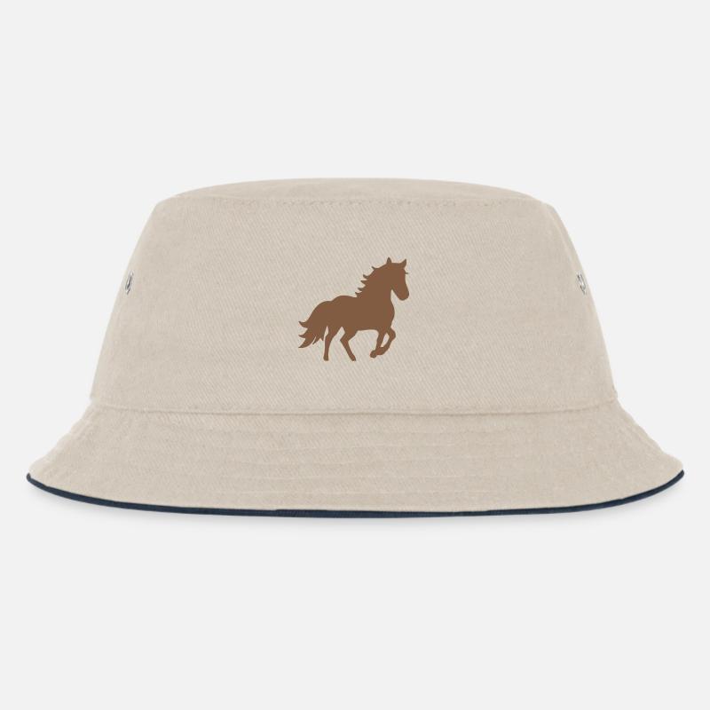 Silhouettes de cheval Cadeau Cavalier - Bob Enfant - blanc cassé/bleu marine