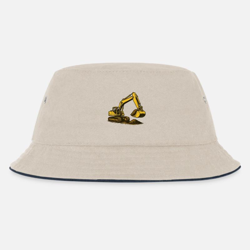 Bagger im Staub - Kinder Bucket Hat - Natur/Navy