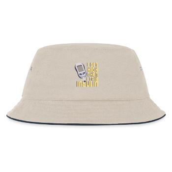 Diabetes Humor I Get High Then I Take Insulin Art - Kinder Bucket Hat - Natur/Navy - Vorne