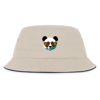 Dégradé de panda avec lunettes de soleil - Bob Enfant - blanc cassé/bleu marine - Devant