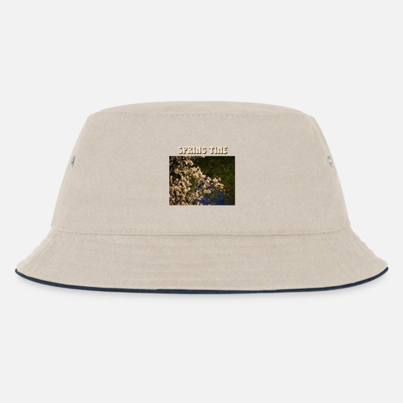 Spring time - Kids’ Bucket Hat - ecru/navy