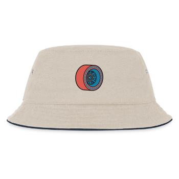 Skateboard Rolle Longboard - Kinder Bucket Hat - Natur/Navy - Vorne