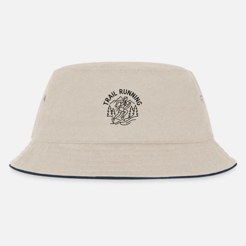 trail running - Kids’ Bucket Hat - ecru/navy