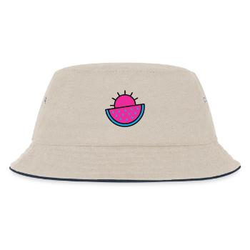 Watermelon Sun 90s Pop Art - Kids’ Bucket Hat - ecru/navy - Front