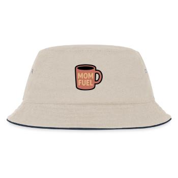 Mom Fuel Kaffee Tasse Mama - Kinder Bucket Hat - Natur/Navy - Vorne