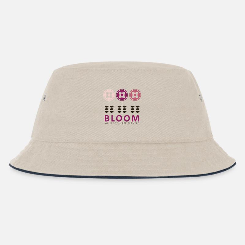 Bloom - Kinder Bucket Hat - Natur/Navy