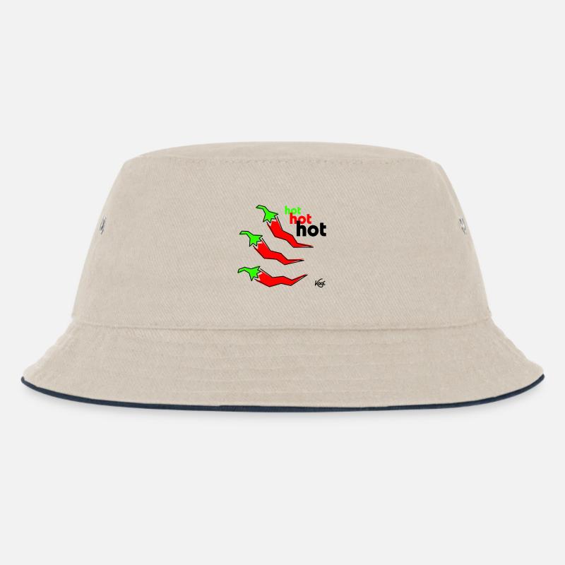 Pepperoni hot - Kinder Bucket Hat - Natur/Navy