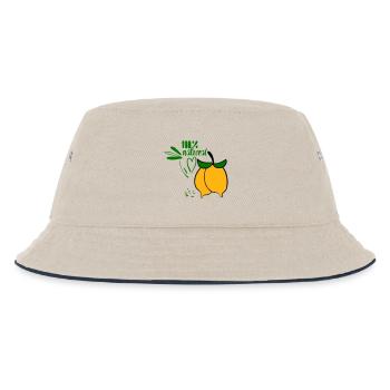 Zitronen - Kinder Bucket Hat - Natur/Navy - Vorne