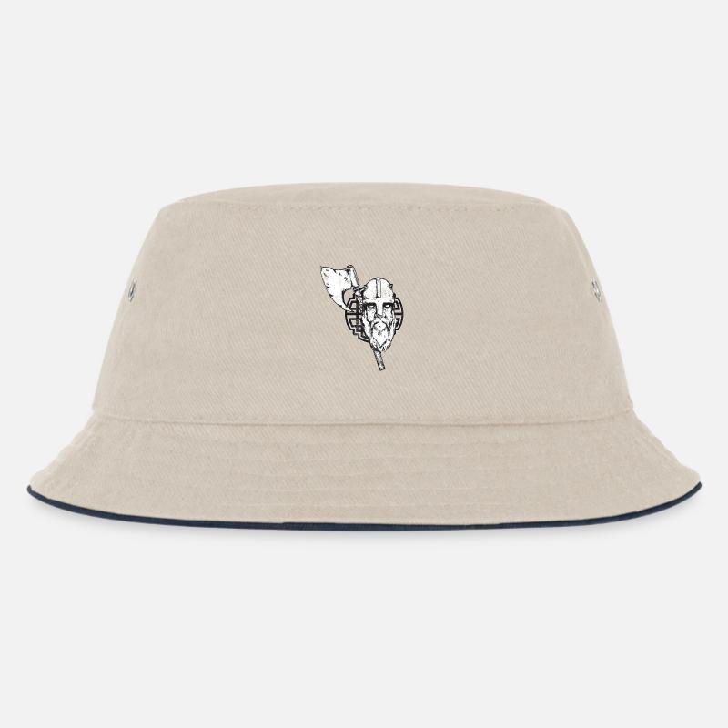 Wikinger mit Axt und Knoten - crashed - Kinder Bucket Hat - Natur/Navy